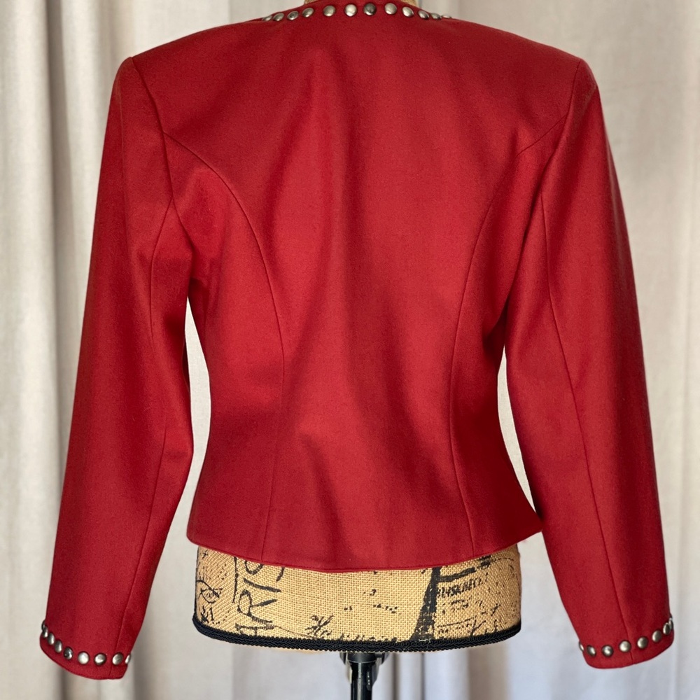 Double D Ranch Wool Rust Blazer Size Small - image 4